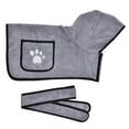 thumbnail image 1 of Bata para el baño en microfibra - Bata absorbente para el baño después de la ducha, el baño o la salida al aire libre (L - Gris) ShuxiuWang 9024735136682, 1 of 1