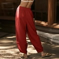 thumbnail image 5 of Sweatpants for Womens High Waist Plus Size Casual Solid Color Baggy Wide-Leg Pants Casual Elastic-Waistband Pocket Pants 50% off Clearance!, 5 of 9