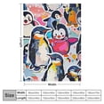 thumbnail image 4 of Orinice Penguin Throw Blanket Gifts - 40"x50" Blanket for Adults, Kids - Colorful Soft Plush Blankets for Couch, Sofa 60x80in, 4 of 6