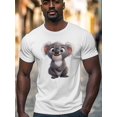 thumbnail image 2 of Cute Koala Men's T Shirts T-Shirt for Men Crew Neck Tees Cotton Tops, White, S, 2 of 7