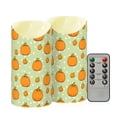 thumbnail image 2 of Pumpkin Flameless Candles 2 PCS with Remote Realistic Moving Flame LED Tapered Pillar Set for Home Decor, 2 of 7
