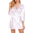 thumbnail image 4 of Sexy camisón mujeres niñas encaje albornoz camisón ropa de dormir vestido, blanco, l Advancent AP001162-03B, 4 of 7