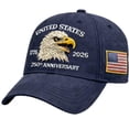 thumbnail image 4 of UngA America 250th Anniversary Hat Adjustable United States 250th Anniversary Hat Retro Embroidered Baseball Cap for Men Women,One Size, 4 of 4