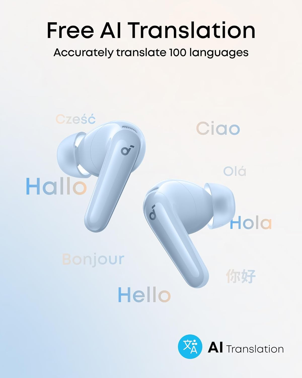 soundcore P31i Wireless Earbuds – Hi-Res Audio, Adaptive Noise Cancelling, 50H Battery Life, Fast Charging, IP55, Ultra-Portable – Blue
