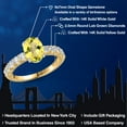 thumbnail image 2 of Gem Stone King 14K Two Tone Gold Canary Mystic Topaz and Lab Grown Diamond Engagement Ring for Women | 2.65 Cttw | Oval 9X7MM | Gemstone November Birthstone | Size 5, 2 of 6