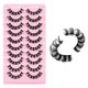 thumbnail image 2 of 10 Pair 3D Russian Strip Lashes False Eye Lashes Natural Look Short Eye Lashes False Lashes D Curl Wispy Eyelashes, 2 of 4