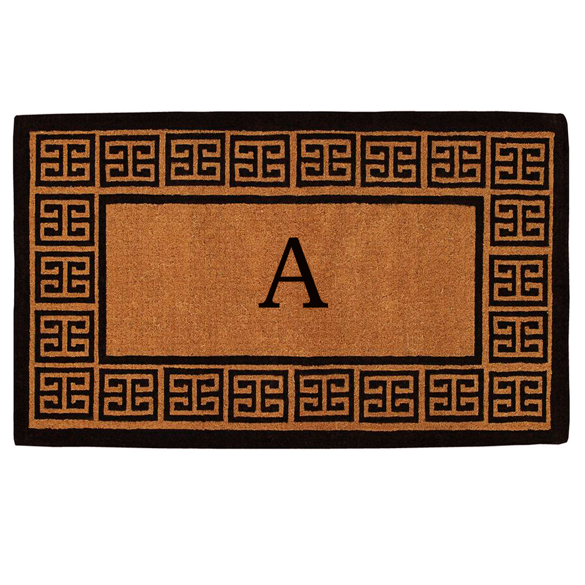 Calloway Mills The Grecian Monogram Outdoor Doormat, Extra-thick 18" x 30" (Letter A)