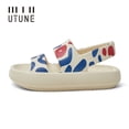 thumbnail image 2 of UTUNE-Sandalias de exterior para mujer, zapatos de plataforma con estampado, Chanclas de playa para exteriores, suela gruesa de EVA de 4CM, antideslizante Qiuyongming unisex, 2 of 2