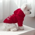 thumbnail image 2 of Dog Hoodies Puppy Clothes Sweatshirt Dog Winter Clothes Print Letter Sweatshirt Pet Hooded Dog Coat Cat Jackets Dog Clothes for Small Dogs Boy Girl Dog Clothes for Small Medium Dogs Apparel Red L, 2 of 15