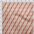 thumbnail image 3 of oneOone Cotton Jersey Peach2 Fabric Argyle Geometric Fabric For Sewing Printed Craft Fabric By The Yard 58 Inch Wide, 3 of 4