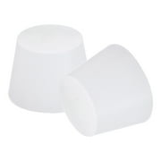 Uxcell 32mm to 42mm Solid Silicone Rubber Tapered Plug White for Powder Coating, Painting,2 Pack