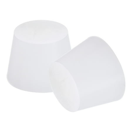 Uxcell 32mm to 42mm Solid Silicone Rubber Tapered Plug White for Powder Coating, Painting,2 Pack