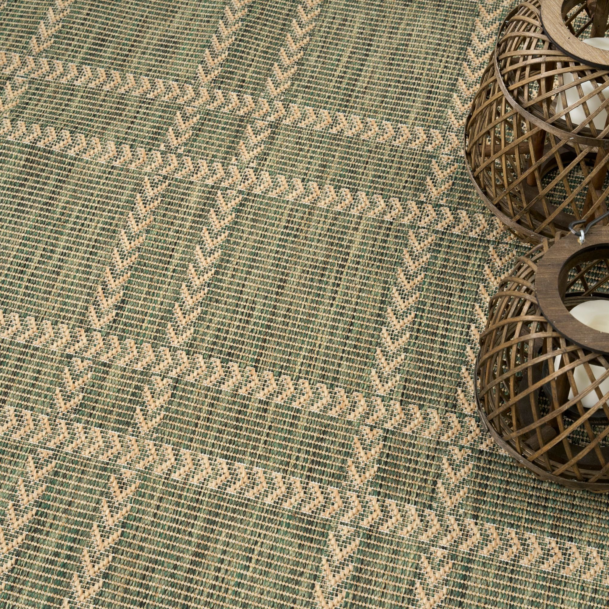 Nourison Horizon Indoor/Outdoor 9' x 12' Green Modern Rug