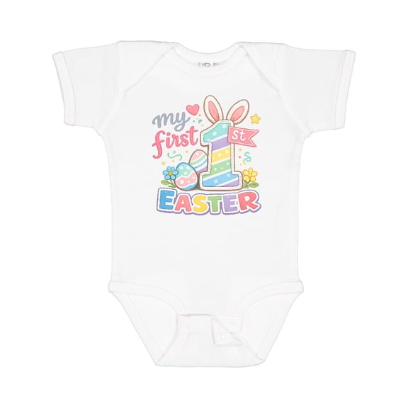 Inktastic My First Easter 1st Birthday Bunny Ears Boys or Girls Baby Bodysuit