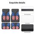 thumbnail image 5 of Salouo Butterfly With USA Flag for Car Floor Mat Set of 4–Car Carpet Mats - Car Mats with Anti-Slip Backing & Driver Heel Pad Universal Fit for Cars, Trucks, SUVs, and Vans, 5 of 6