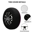thumbnail image 4 of Balery Rose Red Glittertire Cover Waterproof Dust-Proof, Universal Spare Wheel Tire Cover For Trailer, Rv, Suv Truck And Vehicle Camper Accessories-16 Inch, 4 of 9