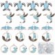 thumbnail image 1 of 1 caja de 20 dijes de animales marinos de 5 estilos, dijes de pez azul esmaltados en plata, dijes de cola de pez azul océano de verano, 1 of 6