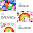 thumbnail image 4 of Bolas de manualidades multicolores Pom Poms Poen, 400 unidades, 4 cm, 4 of 6