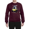 thumbnail image 2 of Ford Model T 1900 Vintage | Mens Cars and Trucks Crewneck Graphic Sweatshirt, Maroon, Small, 2 of 3