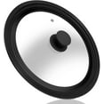 thumbnail image 1 of Universal Lid for Pots,Pans and Skillets-Tempered Glass Lid with Heat Resistant Silicone Rim Fits 24cm,26cm and 28cm Diameter Cookware, 1 of 4