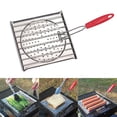 thumbnail image 1 of Fridja Home Decor Pot Mat Foldable with Handle Stainless Steel Frying Pan Outdoor Barbecue Oven Utensils, 1 of 5