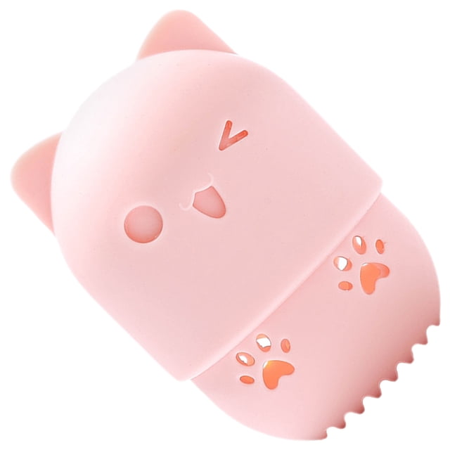 WEUVEB Small Pink Silicone Makeup Sponge Holder with Hole Design for Easy Drying and Storage