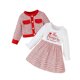 thumbnail image 1 of Odeerbi 3M-3Y Conjuntos de Niñas Vestido de Manga Larga Con Chaqueta Conjunto de Dos Piezas Vestido, 1 of 9