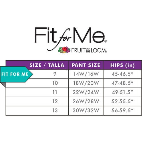 Women's plus size underwear size chart Clearance