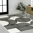 thumbnail image 4 of JONATHAN Y SCANDINAVIAN 5 x 8 Area Rug, Nordby Geometric Arch Striped - Black/White, SCN104G-5, 4 of 6
