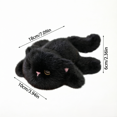 thumbnail image 2 of Plush Wrist Rest, Black Cat Shaped Soft Fluffy, 1 Pack 7.9 inch Cute Cartoon Non Slip Desk Accessory, for Office Home Keyboard Typing Pain Relief Decor Festive Gift for Cat Lovers Kids Adults, 2 of 8