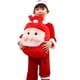 thumbnail image 5 of Disfraz de Navidad para niños y niñas de 2, 4, 6, 8 y 10 años, vestido rojo de Papá Noel con capa, ropa de cosplay para niños, ropa para niñas, 5 of 5