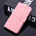 thumbnail image 2 of LEDEX Embossed Mandala Flip Wallet Case with Card Holder Leather Kickstand Magnetic Shockproof Cover with Credit Card Holder Stand for iPhone 14 (Pink), 2 of 9