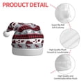 thumbnail image 4 of KLL Christmas Hats for Adults Plush Buffalo Plaid Forest Print Santa Hat Xmas Fluffy Santa Claus Hat for Women Men, 4 of 6