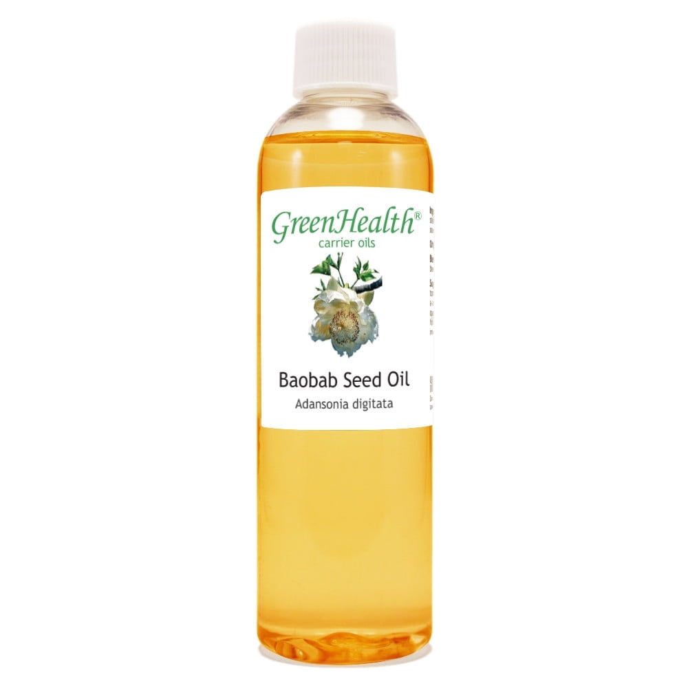 GreenHealth Baobab Seed Carrier Oil 4 fl oz Clear Plastic Bottle w/ Cap