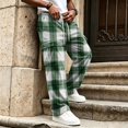thumbnail image 4 of YNGKMEA Cargo Pants Men Lightweight Loose Fit Casual Pants Fashion Travel Drawstring Waist Long Trousers Comfy Pants with Multi Pockets Green L, 4 of 6