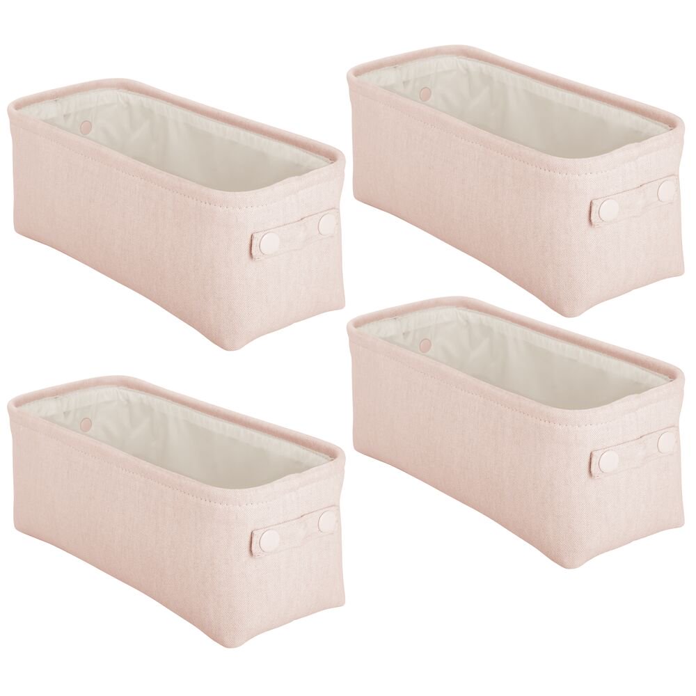 mDesign Fabric Bathroom Storage Bin, For Back of Toilet 4 Pack