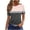 02-Gray, variant on cocolona Womens Casual Summer Striped Printed Shirts Basic Pullover Tees Dressy Casual Blouses Crew Neck Short Sleeve Tops
