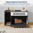 thumbnail image 6 of Studyset Cat Litter Box Enclosure Furniture Hidden Litter Box Cabinet Indoor Cat Washroom Pet House Dog Proof Hideaway Kitty Flip-down Opening Litter Box Enclosure Large Indoor Cat House, 6 of 8