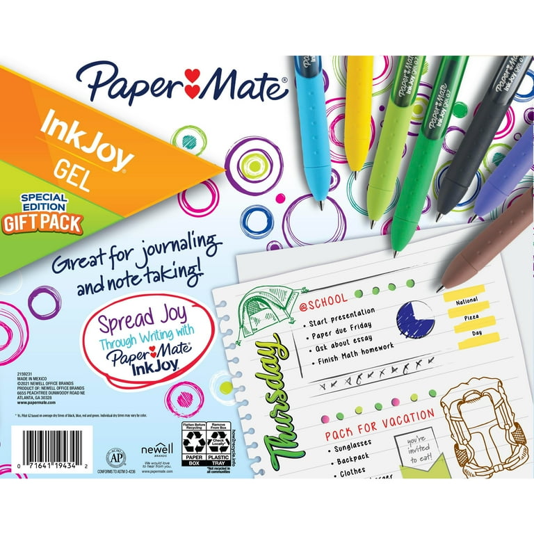 Paper Mate InkJoy Gel Pens, Medium Point, Assorted - 10 count