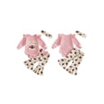 thumbnail image 2 of Cjfdfy Newborn Baby Girl Game Day Outfit Football Embroidery Long Sleeve Romper And Flared Pants Headband 3Pcs Infant Cute My First Football Season Fall Winter Clothes 0-18M, 2 of 9