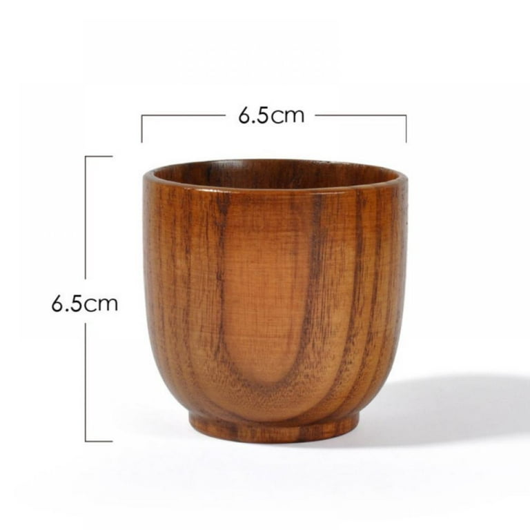 Set of 4 Handmade Wooden Cups Made of Jujube 
