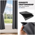 thumbnail image 3 of Blackout Curtains, 52 x 72 inch Blackout Curtains Set of 2 Panels, Thermal Insulated Room Darkening Curtains for Bedroom, Privacy Protection & Noise Reducing, Dark Gray, 3 of 8