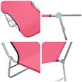 thumbnail image 4 of vidaXL Chaises Longues Pliantes 2 Pcs Acier et Tissu Rose, 4 of 5