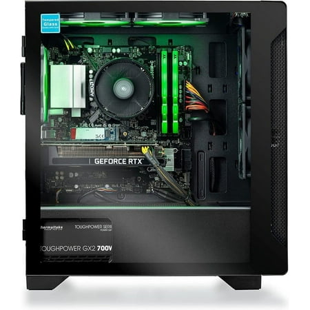 Thermaltake - Graphite 360 Gaming Desktop - AMD Ryzen 5 5600X - 16GB Memory - NVIDIA GeForce RTX 3060 - 1TB NVMe M.2 - Black
