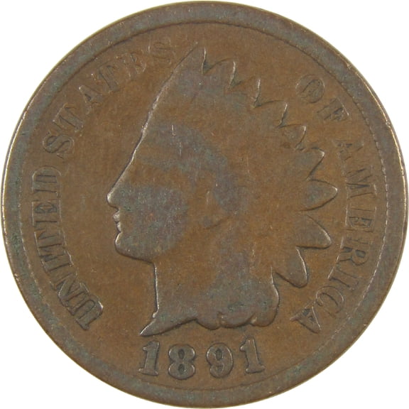 1891 Indian Head Cent G Good Penny 1c Coin