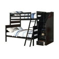 ACME Alvis Twin over Full Bunk Bed with Storage Ladder in Black