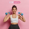 thumbnail image 4 of HolaHatha 1, 2 and 3 Pound Neoprene Dumbbell Weight Set with Rack, 4 of 10