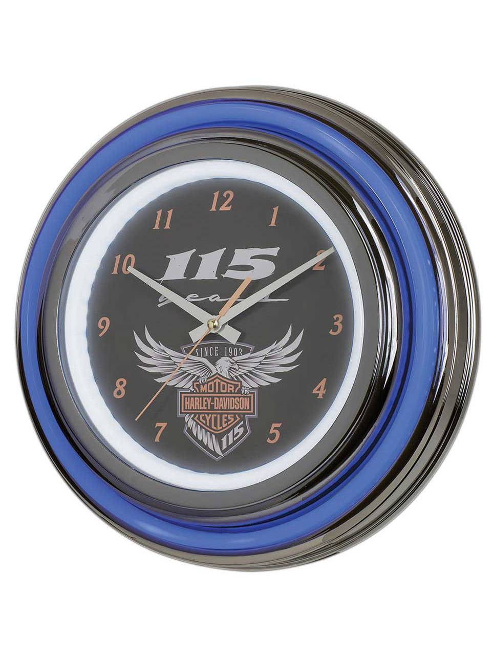 HarleyDavidson 115th Anniversary Neon Clock LED Limited Edition HDL