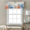 thumbnail image 3 of Ocean Corals Valance Curtain Summer Beach Coral Sea Stars Linen Texture Window Valances Rod Pocket Short Curtains Window Treatments for Kitchen Bedroom Bathroom Laundry 60" x 18", 3 of 9