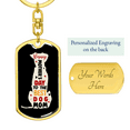 thumbnail image 3 of Best Dog Mom  Stainless Steel or 18k Gold Premium Swivel Dog Tag Keychain, 3 of 16